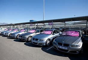 Car rental - pic of rental cars at the airport.