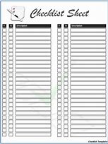 Vacation Packing Checklist - Picture of a Checklist Sheet.