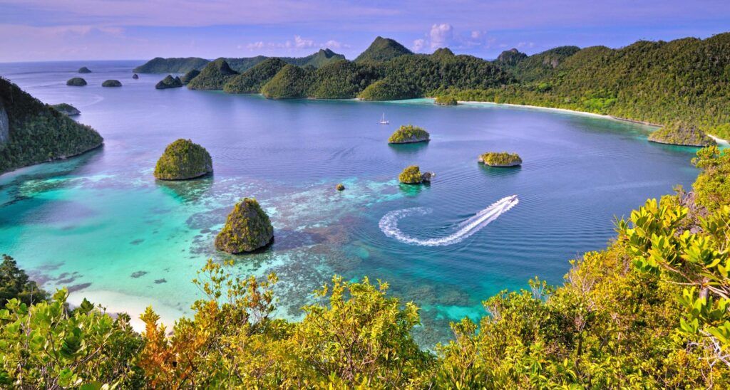 Indonesia Best Travel Destinations in Indonesia - Beautiful aerial picture of the Islands of Indonesia.