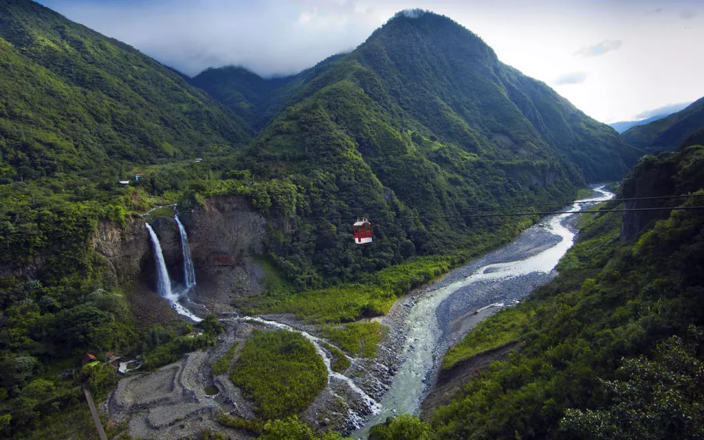 Large picture of a beautiful waterfall and stream. Travel Tourism Trends - Picture of a beautiful waterfall and stream.